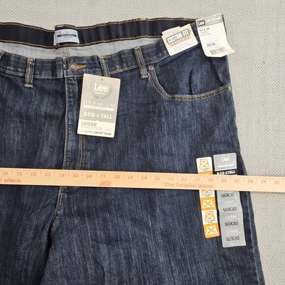 Lee Jeans 50x30 B&T NWT Loose Straight Leg Invisible Flex Fabric Premium Select - Picture 10 of 14
